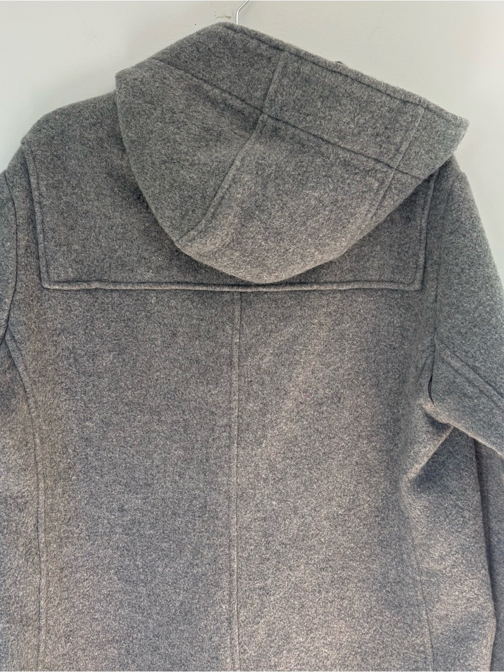 Dearest Gray Wool Duffle Coat Hooded Toggle Jacket Size M - Picture 8 of 10